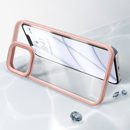 Baseus Crystal Phone Case Armor Case for iPhone 13 Pro with Gel Frame pink (ARJT001004) - OUTLET_9