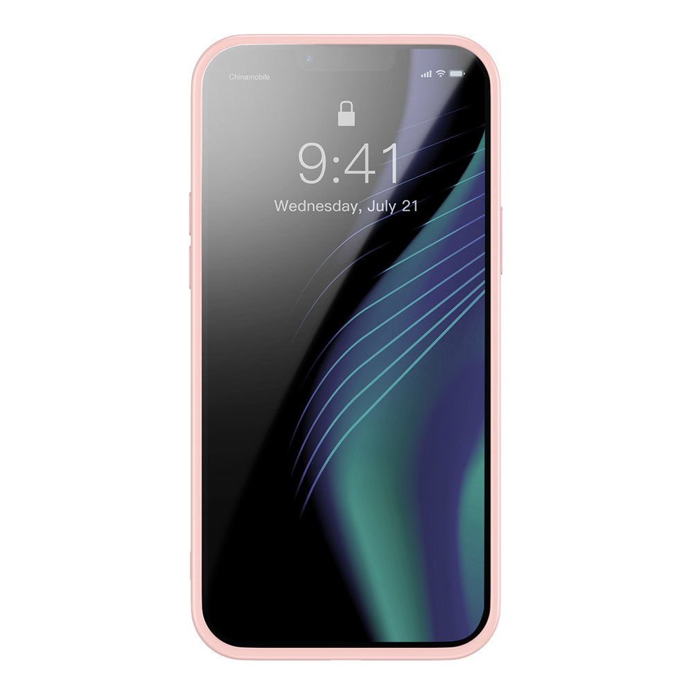 Baseus Crystal Phone Case Armor Case for iPhone 13 Pro with Gel Frame pink (ARJT001004) - OUTLET_1