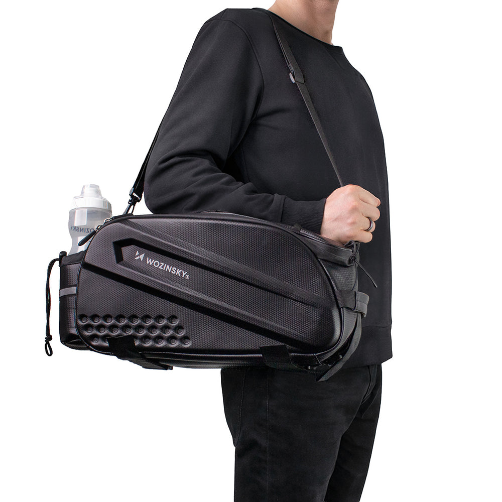 Wozinsky Bike Trunk Bag with Long Strap and Expandable Side Pockets - Black - OUTLET_1