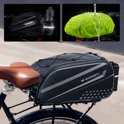 Wozinsky Bike Trunk Bag with Long Strap and Expandable Side Pockets - Black - OUTLET_7