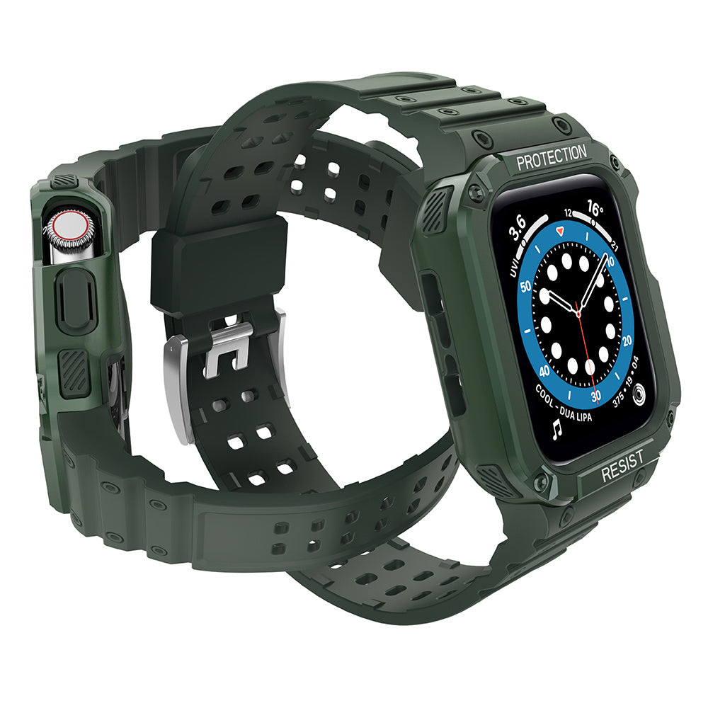 Protect Strap Band for Apple Watch 38/40/41mm Armored Case Strap - Green - OUTLET_2
