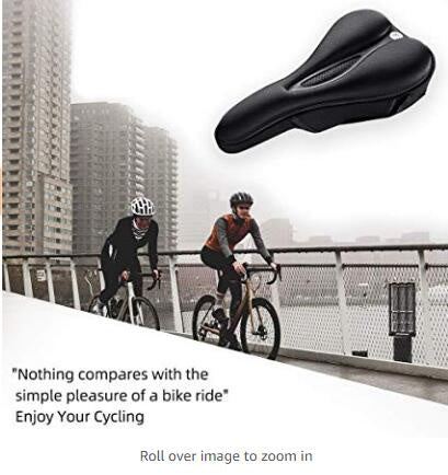 Rockbros LF047-B silicone gel bicycle seat cover size L - black - OUTLET_9