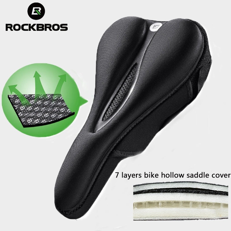 Rockbros LF047-B silicone gel bicycle seat cover size L - black - OUTLET_2