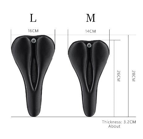 Rockbros LF047-B silicone gel bicycle seat cover size L - black - OUTLET_3