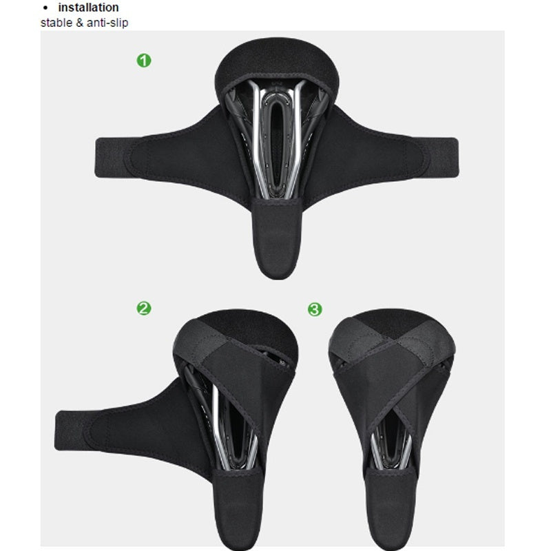 Rockbros LF047-B silicone gel bicycle seat cover size L - black - OUTLET_7