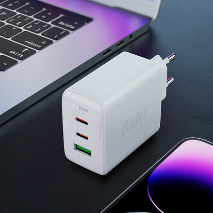 Acefast fast charger GaN (2x USB-C / USB-A) PPS / PD / QC4+ 65W white (A41) - OUTLET_2