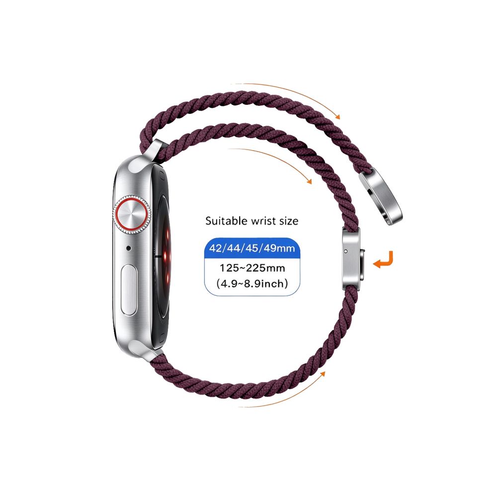 Tech-Protect NylonMag Band for Apple Watch 44 / 45 / 46 / 49 mm - burgundy_3