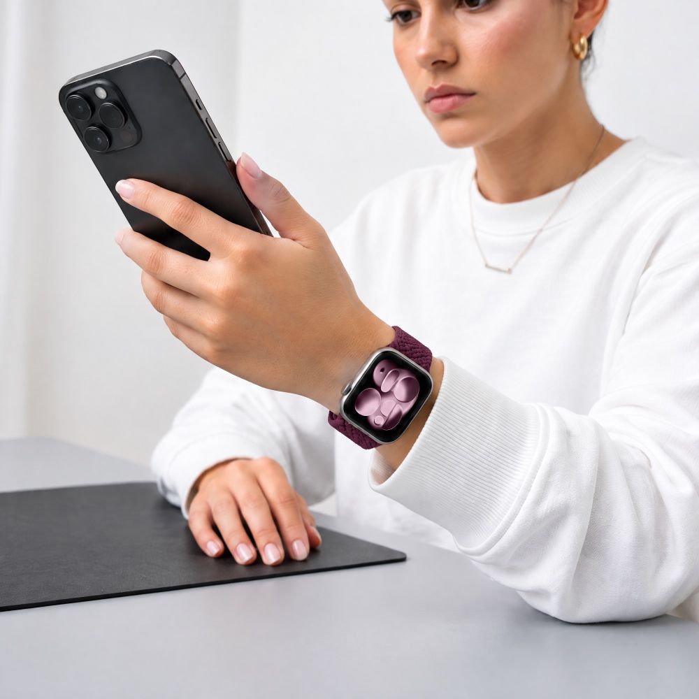 Tech-Protect NylonMag Band for Apple Watch 44 / 45 / 46 / 49 mm - burgundy_4