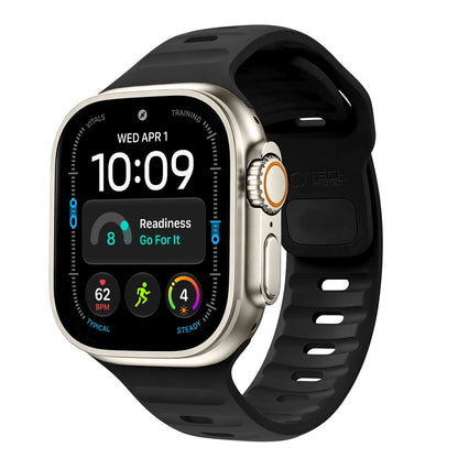 Tech-Protect Silicone Line Strap for Apple Watch 44 / 45 / 46 / 49 mm - Black_0