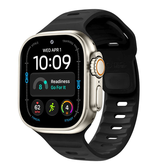 Tech-Protect Silicone Line Strap for Apple Watch 44 / 45 / 46 / 49 mm - Black_0