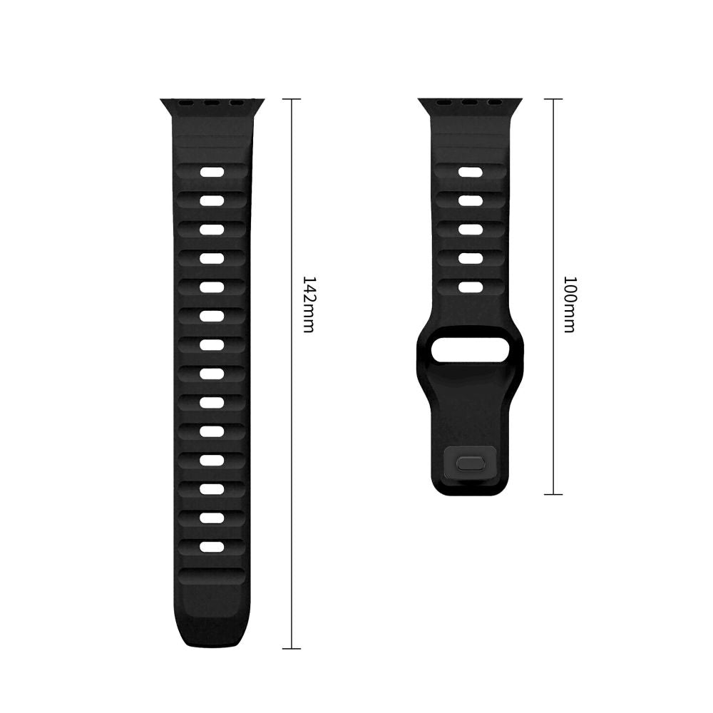 Tech-Protect Silicone Line Strap for Apple Watch 44 / 45 / 46 / 49 mm - Black_2