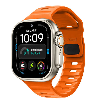 Tech-Protect Silicone Line Strap for Apple Watch 44 / 45 / 46 / 49 mm - Orange_0