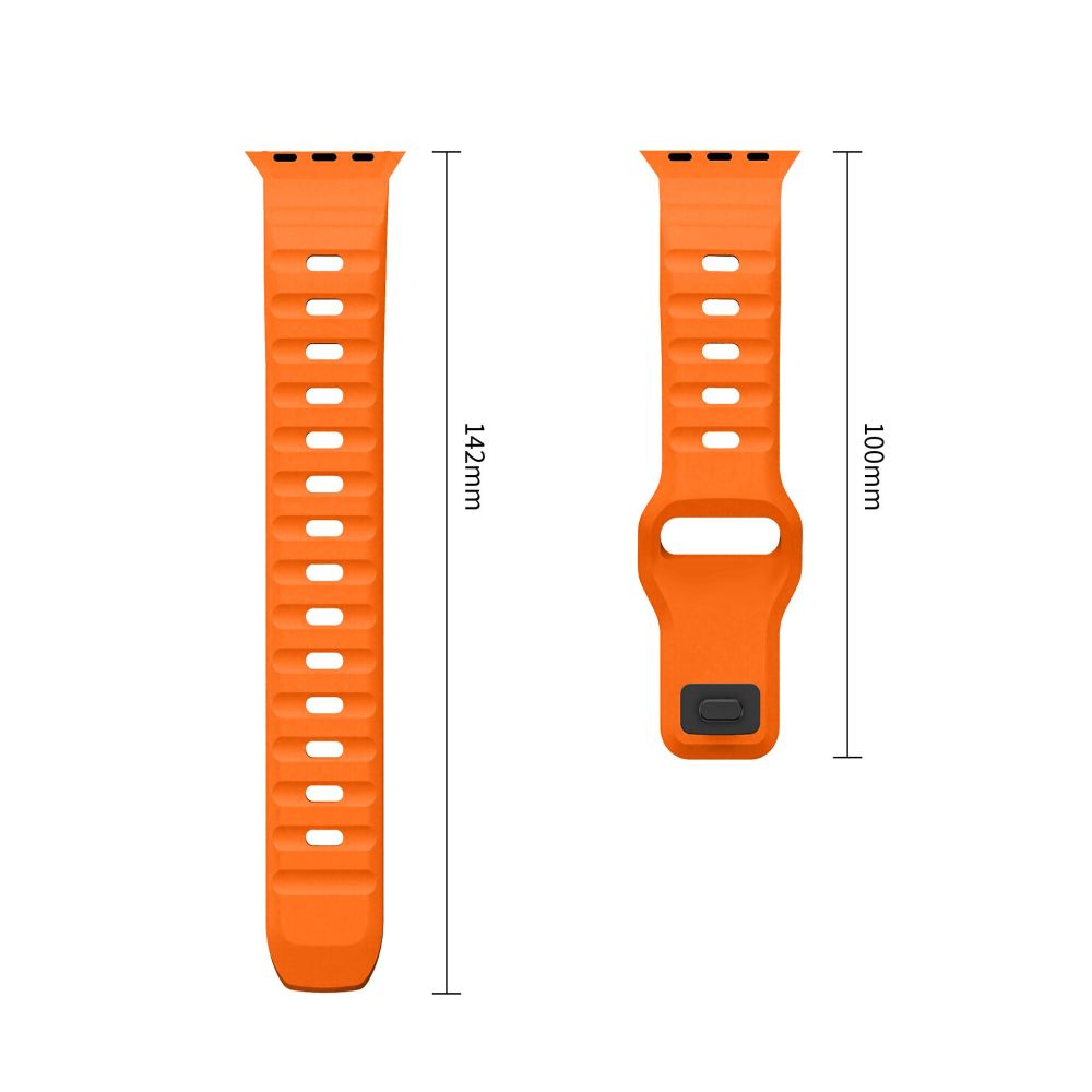 Tech-Protect Silicone Line Strap for Apple Watch 44 / 45 / 46 / 49 mm - Orange_2