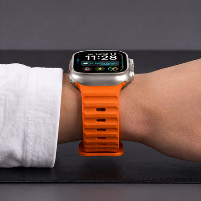 Tech-Protect Silicone Line Strap for Apple Watch 44 / 45 / 46 / 49 mm - Orange_5