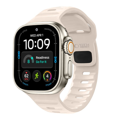 Tech-Protect Silicone Line Strap for Apple Watch 44 / 45 / 46 / 49 mm - Beige_0