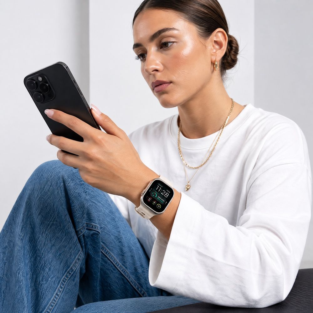 Tech-Protect Silicone Line Strap for Apple Watch 44 / 45 / 46 / 49 mm - Beige_3