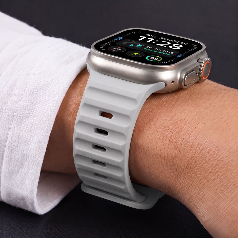Tech-Protect Silicone Line Strap for Apple Watch 44 / 45 / 46 / 49 mm - Gray_7