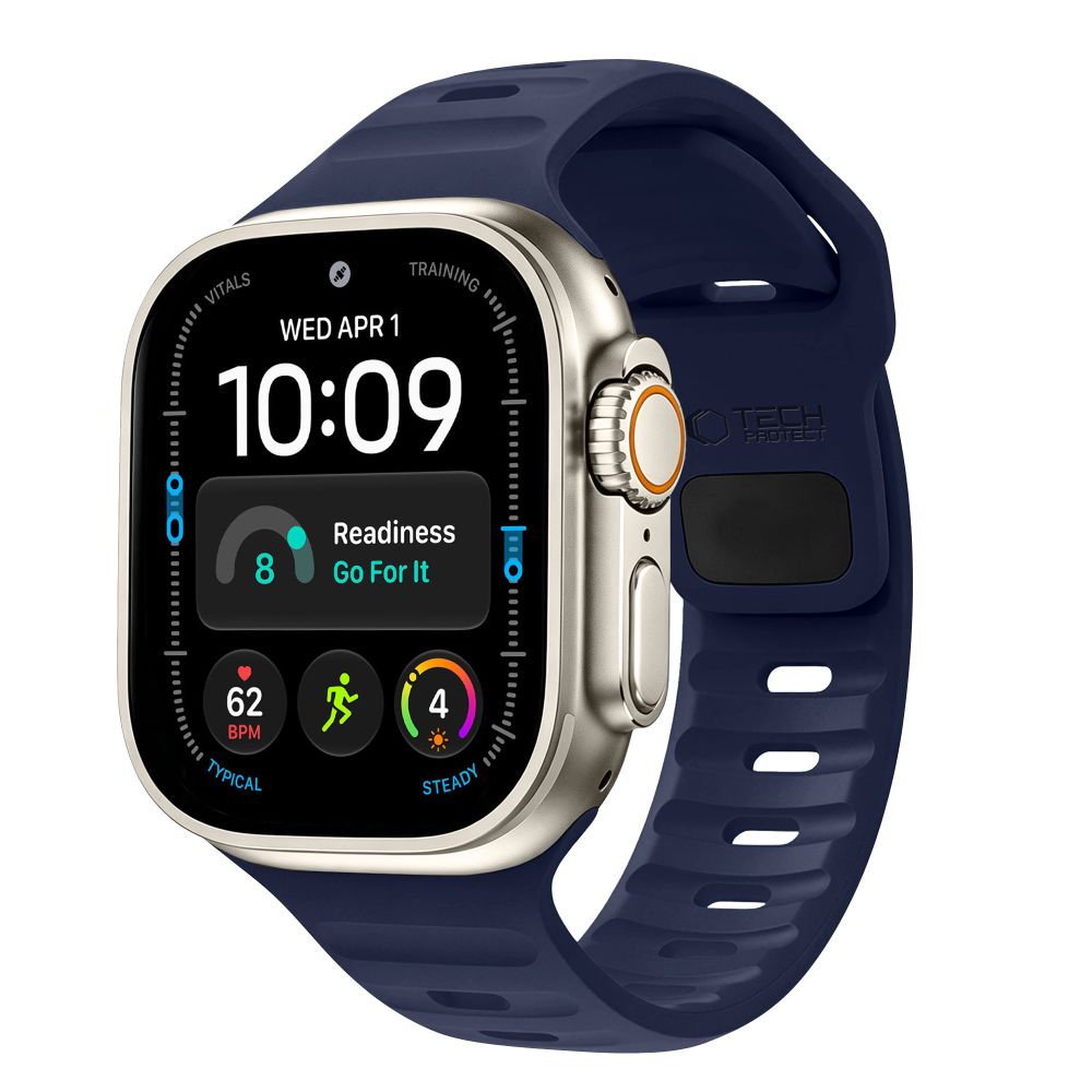Tech-Protect Silicone Line Strap for Apple Watch 44 / 45 / 46 / 49 mm - Navy Blue_0