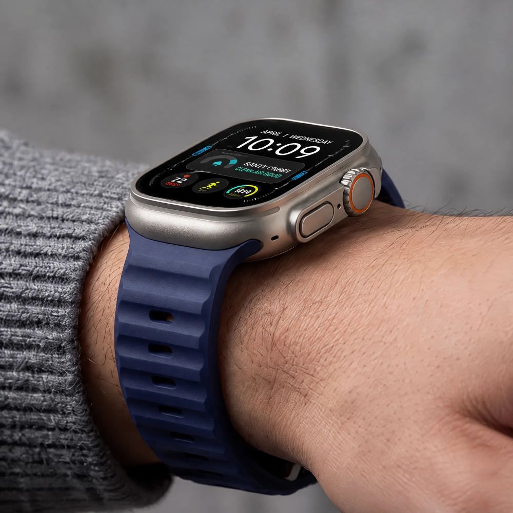 Tech-Protect Silicone Line Strap for Apple Watch 44 / 45 / 46 / 49 mm - Navy Blue_5