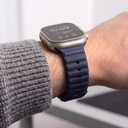 Tech-Protect Silicone Line Strap for Apple Watch 44 / 45 / 46 / 49 mm - Navy Blue_6