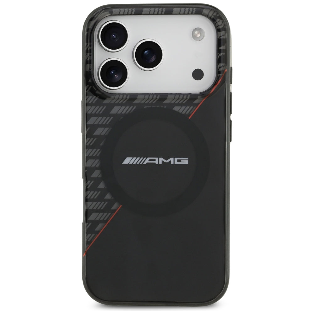 Mercedes AMG IML Double Layer Rhombs MagSafe Case for iPhone 18 Pro / 17 Pro - Black and Red_2