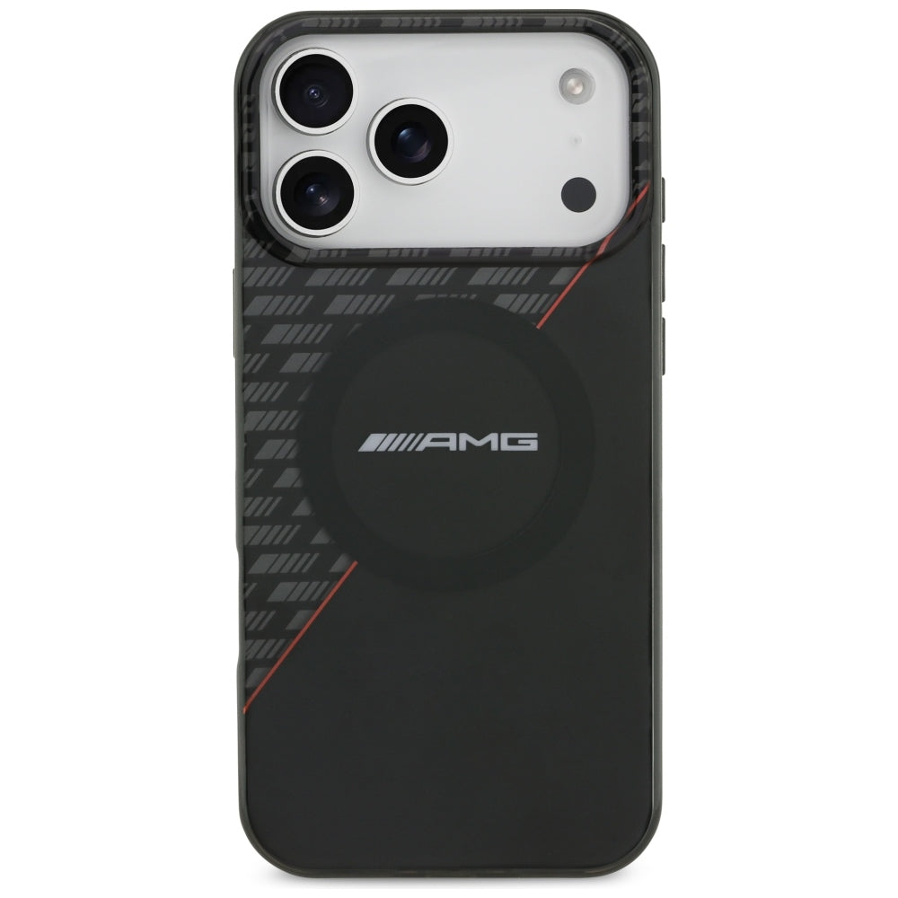 Mercedes AMG IML Double Layer Rhombs MagSafe Case for iPhone 18 Pro Max / 17 Pro Max - Black and Red_2