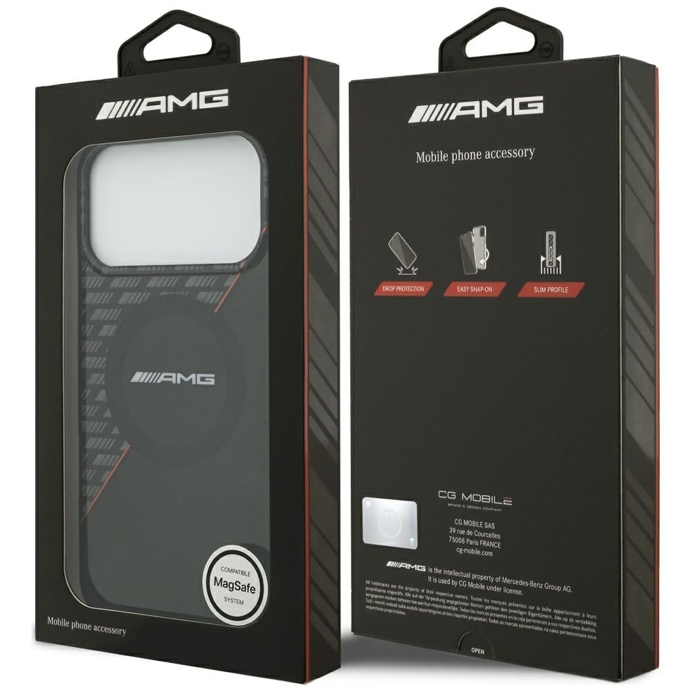 Mercedes AMG IML Double Layer Rhombs MagSafe Case for iPhone 18 Pro Max / 17 Pro Max - Black and Red_7