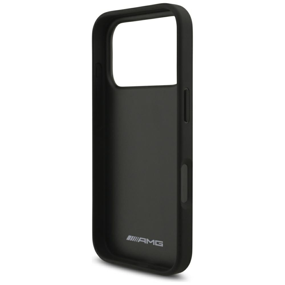 Mercedes AMG Leather Debossed Lines Logo case for iPhone 18 Pro / 17 Pro - black_6