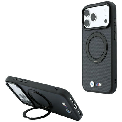 BMW Kevlar Ring Stand 360 MagSafe Case for iPhone 18 Pro Max / 17 Pro Max - Dark Gray_0