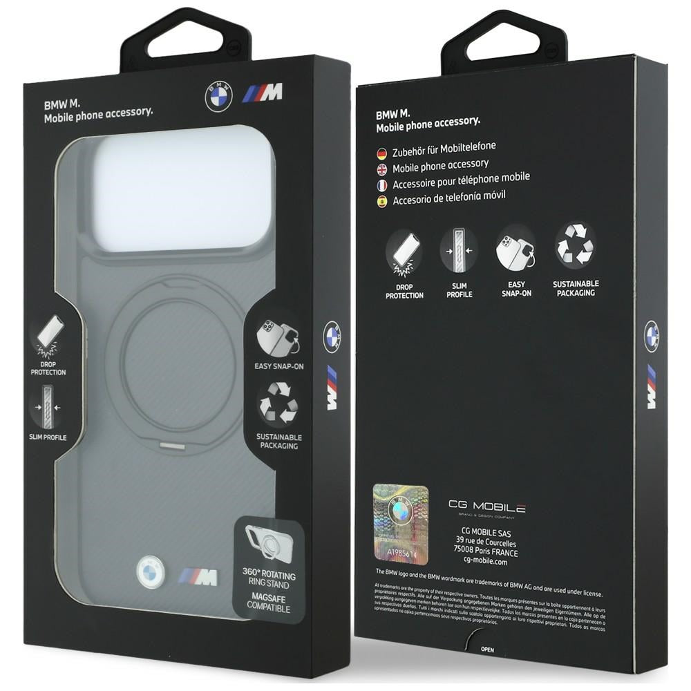 BMW Kevlar Ring Stand 360 MagSafe Case for iPhone 18 Pro Max / 17 Pro Max - Dark Gray_7