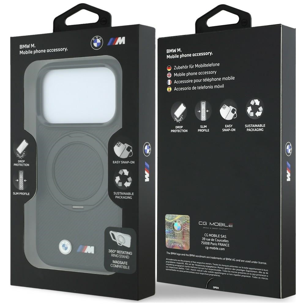 BMW Kevlar Ring Stand 360 MagSafe Case for iPhone 18 Pro Max / 17 Pro Max - Black_7