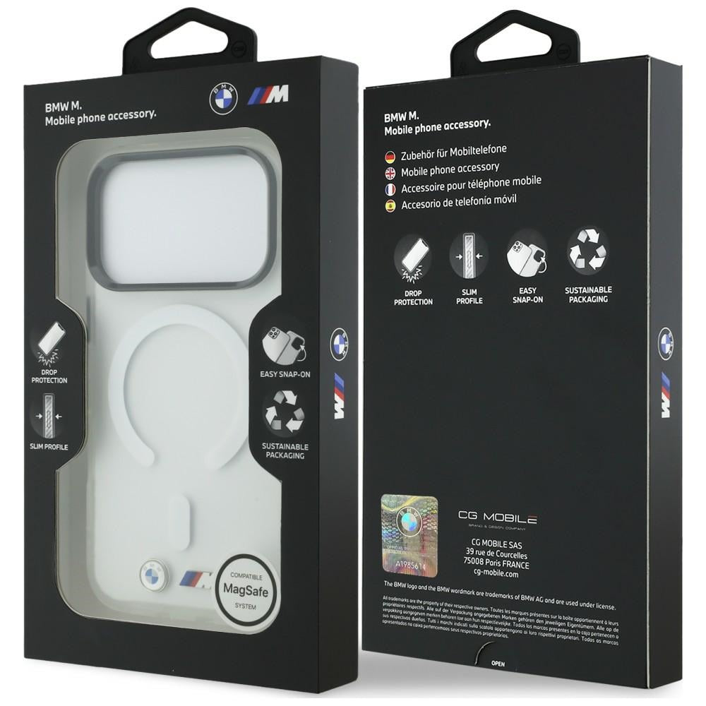 BMW M IML Frosted Metal Logo &amp; Trims MagSafe Case for iPhone 18 Pro / 17 Pro - Transparent_7