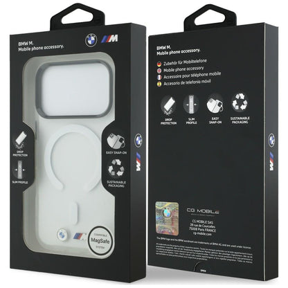 BMW M IML Frosted Metal Logo &amp; Trims MagSafe Case for iPhone 18 Pro / 17 Pro - Transparent_7