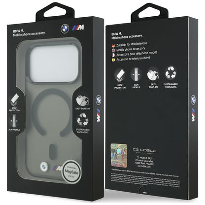 BMW M IML Frosted Metal Logo &amp; Trims MagSafe Case for iPhone 18 Pro Max / 17 Pro Max - Black_7