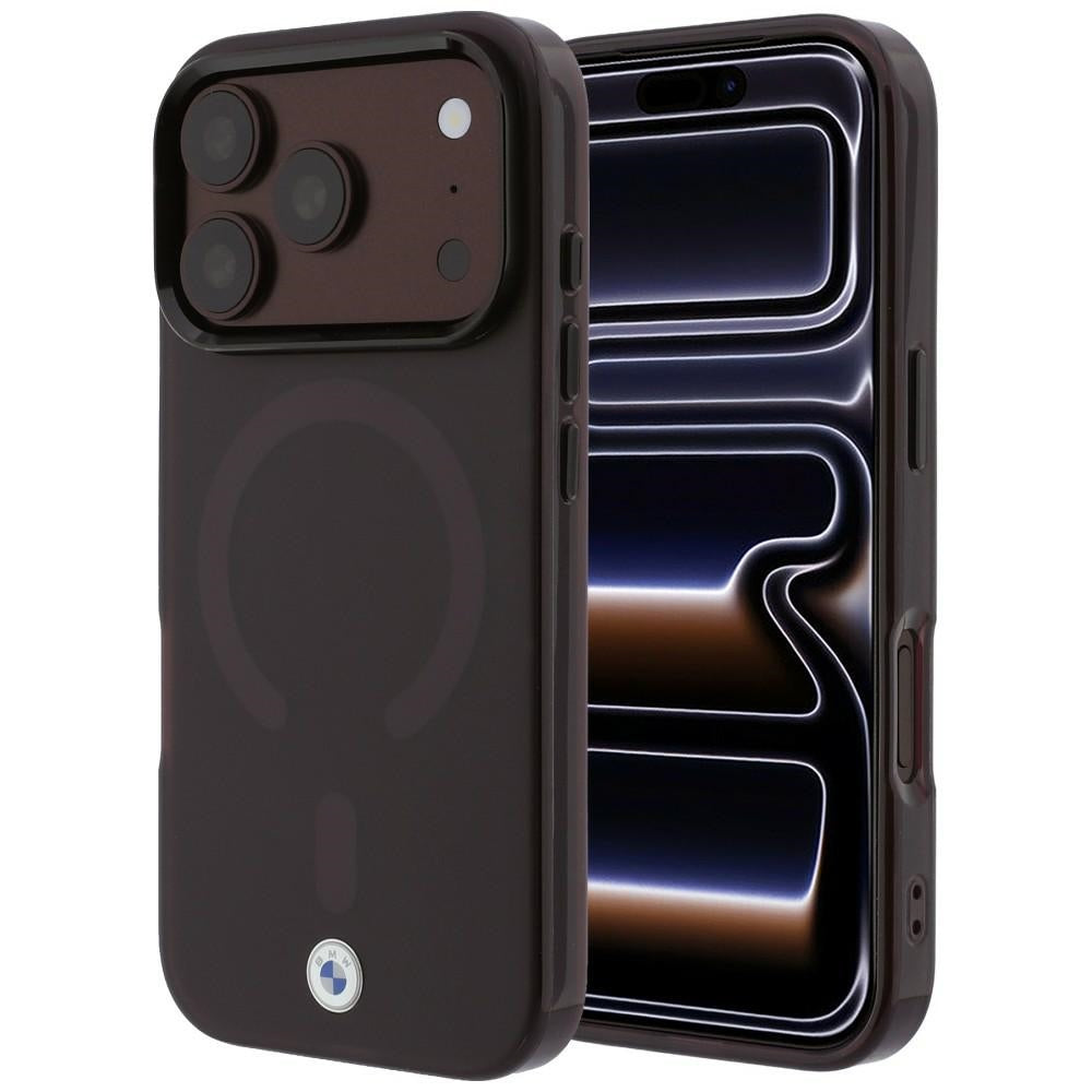 BMW Sign Frosted IML &amp; Metal Logo MagSafe Case for iPhone 18 Pro / 17 Pro - Burgundy_0