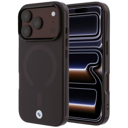 BMW Sign Frosted IML &amp; Metal Logo MagSafe Case for iPhone 18 Pro / 17 Pro - Burgundy_0