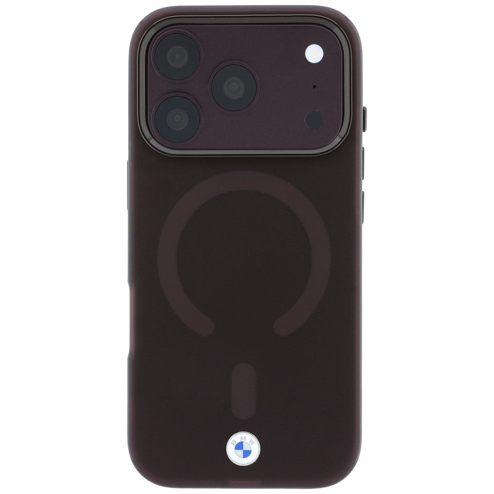 BMW Sign Frosted IML &amp; Metal Logo MagSafe Case for iPhone 18 Pro / 17 Pro - Burgundy_2