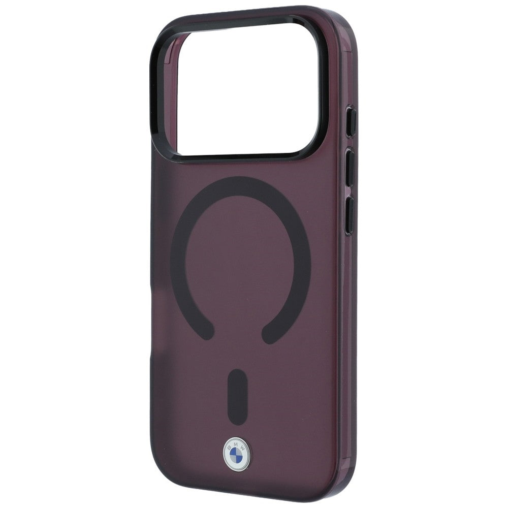 BMW Sign Frosted IML &amp; Metal Logo MagSafe Case for iPhone 18 Pro Max / 17 Pro Max - Burgundy_5