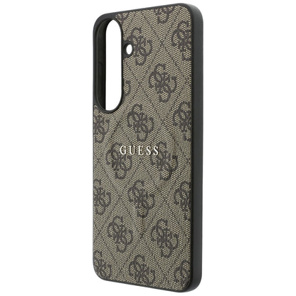 Guess Embossed 4G Ring Classic Logo MagSafe Case for Samsung Galaxy S26 FE - Brown_5