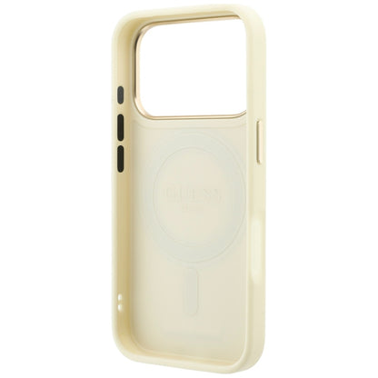 Guess Ring Stand 360 Grained Classic Logo MagSafe Case for iPhone 18 Pro / 17 Pro - Beige_6
