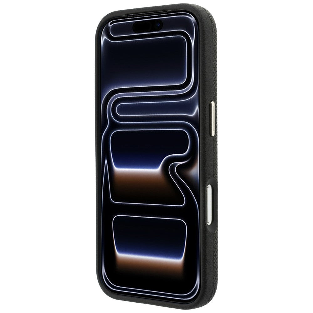 Karl Lagerfeld Grained with Resin Signature Logo MagSafe Case for iPhone 18 Pro Max / 17 Pro Max - Black_4