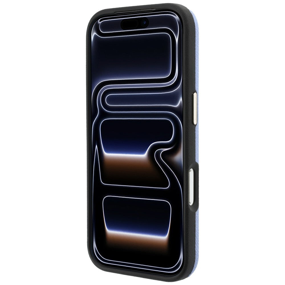 Karl Lagerfeld Grained with Resin Signature Logo MagSafe Case for iPhone 18 Pro Max / 17 Pro Max - Light Blue_4