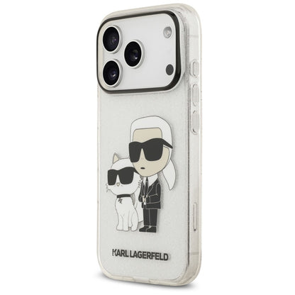 Karl Lagerfeld IML NFT Glitter Karl&amp;Choupette Case for iPhone 18 Pro / 17 Pro - Transparent_1