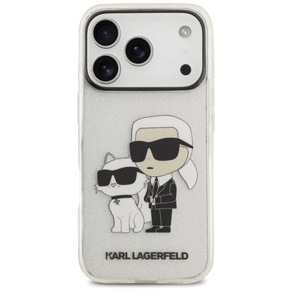 Karl Lagerfeld IML NFT Glitter Karl&amp;Choupette Case for iPhone 18 Pro / 17 Pro - Transparent_2