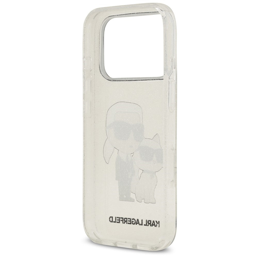 Karl Lagerfeld IML NFT Glitter Karl&amp;Choupette Case for iPhone 18 Pro / 17 Pro - Transparent_6