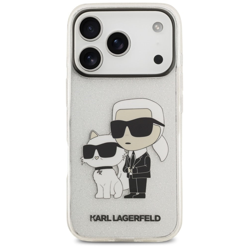 Karl Lagerfeld IML NFT Glitter Karl&amp;Choupette Case for iPhone 18 Pro Max / 17 Pro Max - Transparent_2