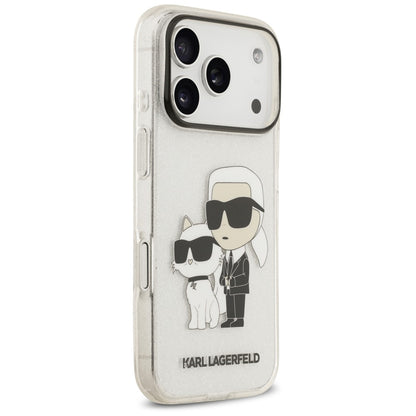Karl Lagerfeld IML NFT Glitter Karl&amp;Choupette Case for iPhone 18 Pro Max / 17 Pro Max - Transparent_3