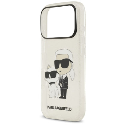 Karl Lagerfeld IML NFT Glitter Karl&amp;Choupette Case for iPhone 18 Pro Max / 17 Pro Max - Transparent_5