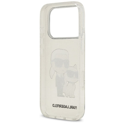 Karl Lagerfeld IML NFT Glitter Karl&amp;Choupette Case for iPhone 18 Pro Max / 17 Pro Max - Transparent_6