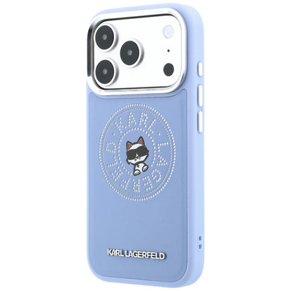 Karl Lagerfeld Point &amp; Choupette Sketch MagSafe Case for iPhone 18 Pro / 17 Pro - Blue_1